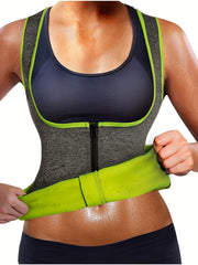 Gray Green Sauna Sweat Vest Women's Activewear