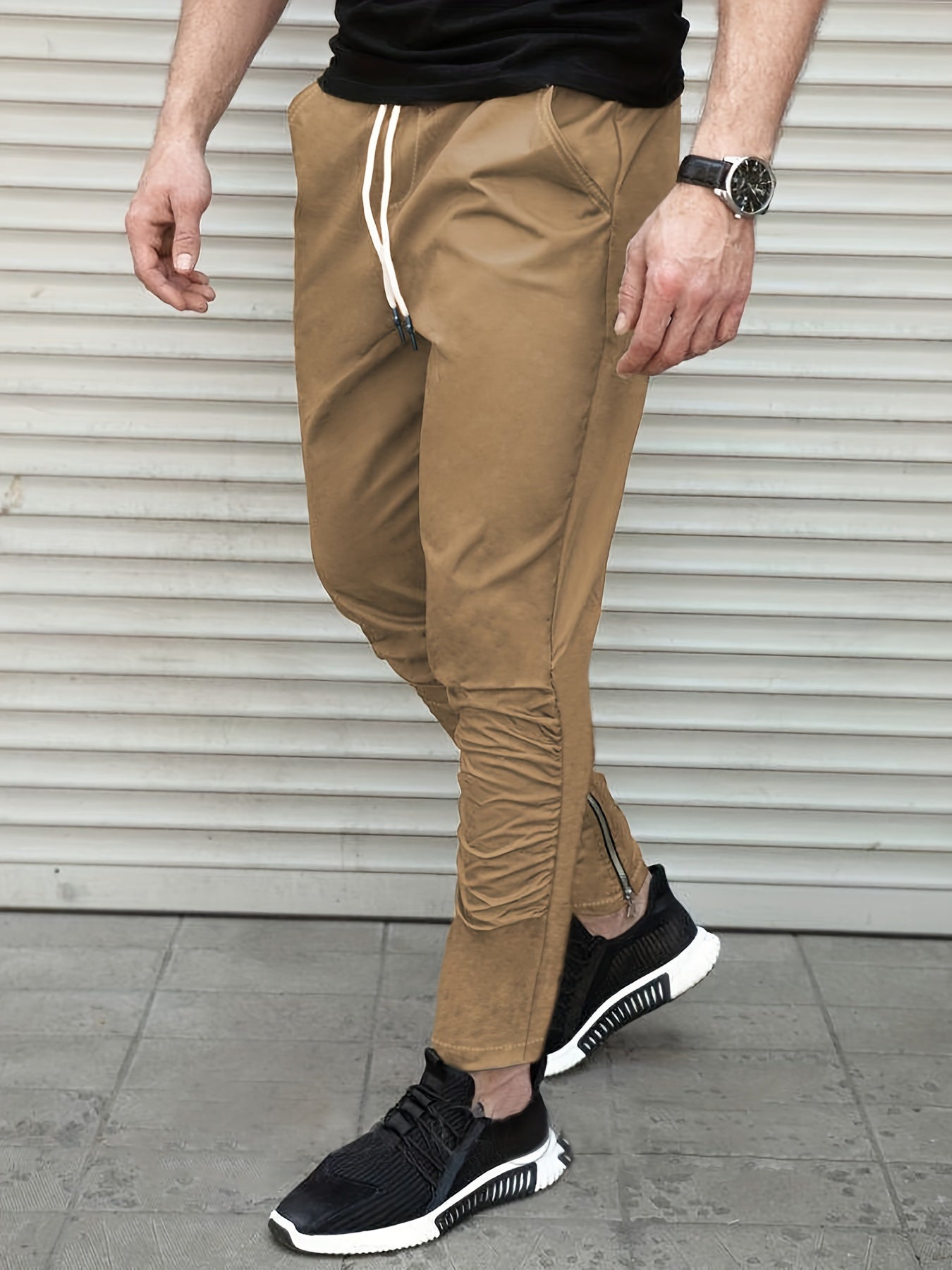Men's Drawstring Jogger Pants Hip Pop Loose Casual Work Pants
