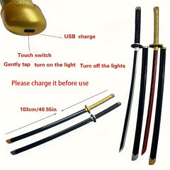 Lighted Katana Sword Wooden Anime Sword Samurai Katana Sword