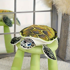 18in Realistic Stuffed Sea Turtle Plush Toy Ocean Life Tortoise Pillow