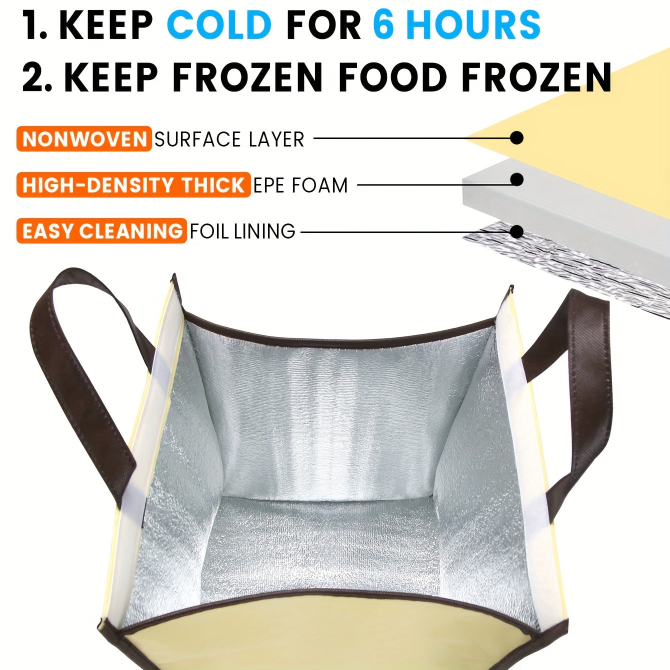 Large Capacity Pizza Bag 10-50L Food Insulation Cold Storage Bag