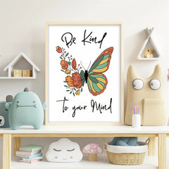 Be Kind To Your Mind Poster - Mental Health Awareness