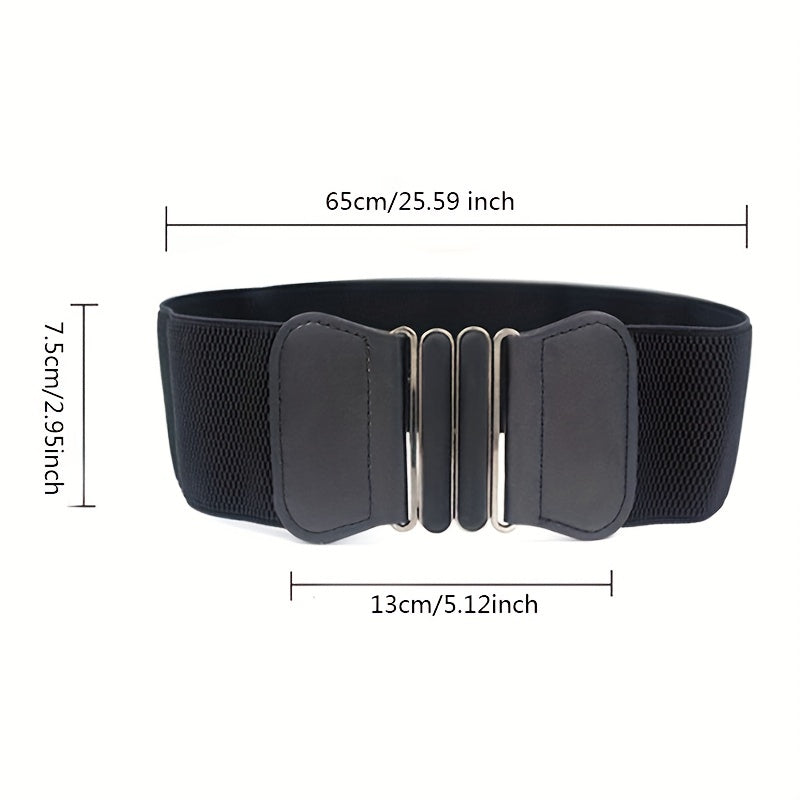 Elastic Wide Waist Seal Feel Paint Waist Belt