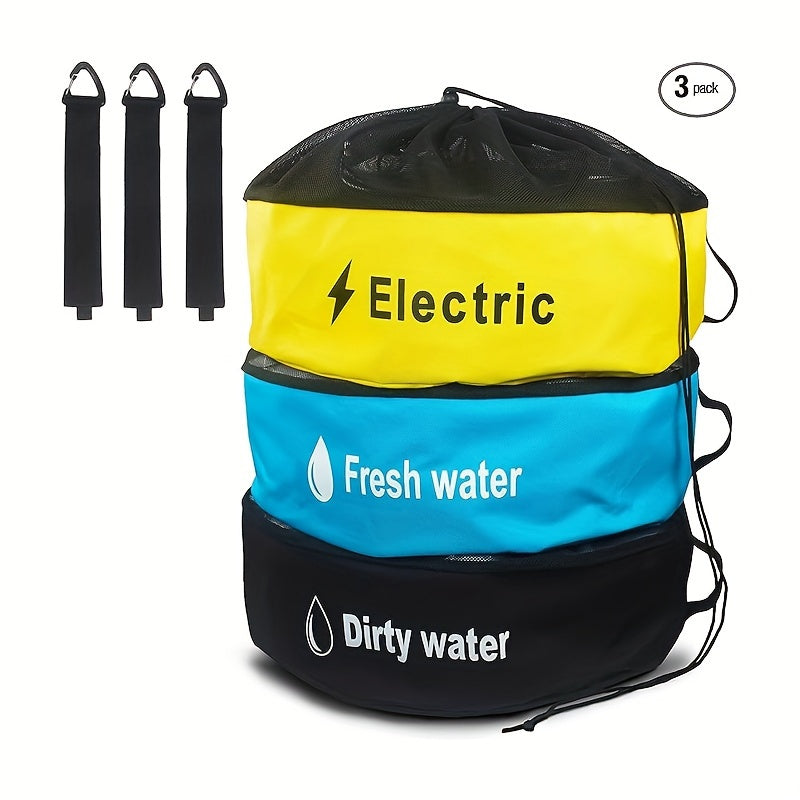 3 Pack RV Hose Bag Marine Waterproof Storage Sewer Hose Bag