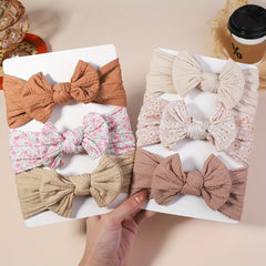3pcs Baby Girls Bowknot Floral Headband Hair Band Hair Accessories