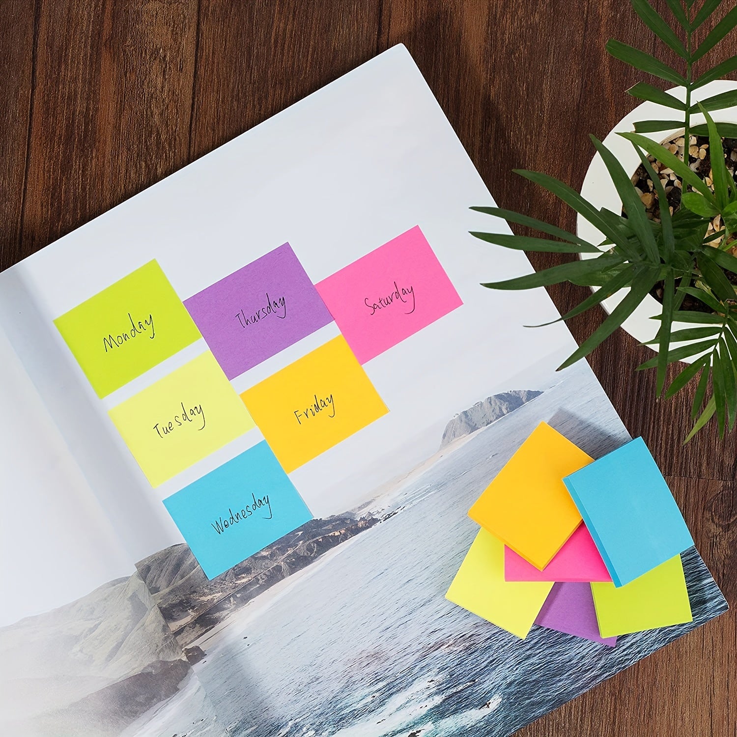Sticky Notes 3x5 Bright Colors Self Stick Pads 16 Pack 75 Sheets Pad