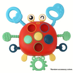 Montessori Crab Toy Toddler Sensory Travel Educational Learning Fine Motor Pull