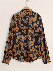 Paisley Men's Long Sleeve Shirt Autumn Clothing