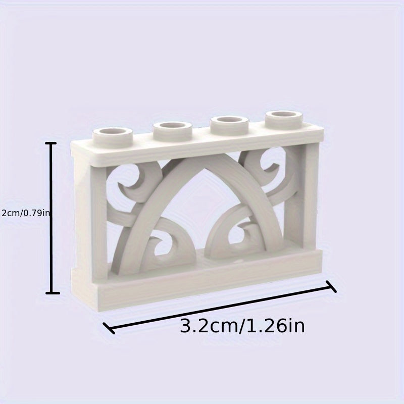 12pcs Building Block Set 1x4x2 Inch Farm Fence DIY Theme Mixed ABS Material