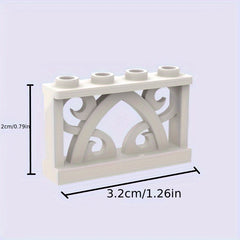 12pcs Building Block Set 1x4x2 Inch Farm Fence DIY Theme Mixed ABS Material