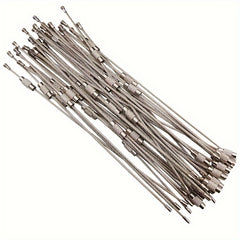 20pcs Stainless Steel Wire Keychain for Camping and Luggage