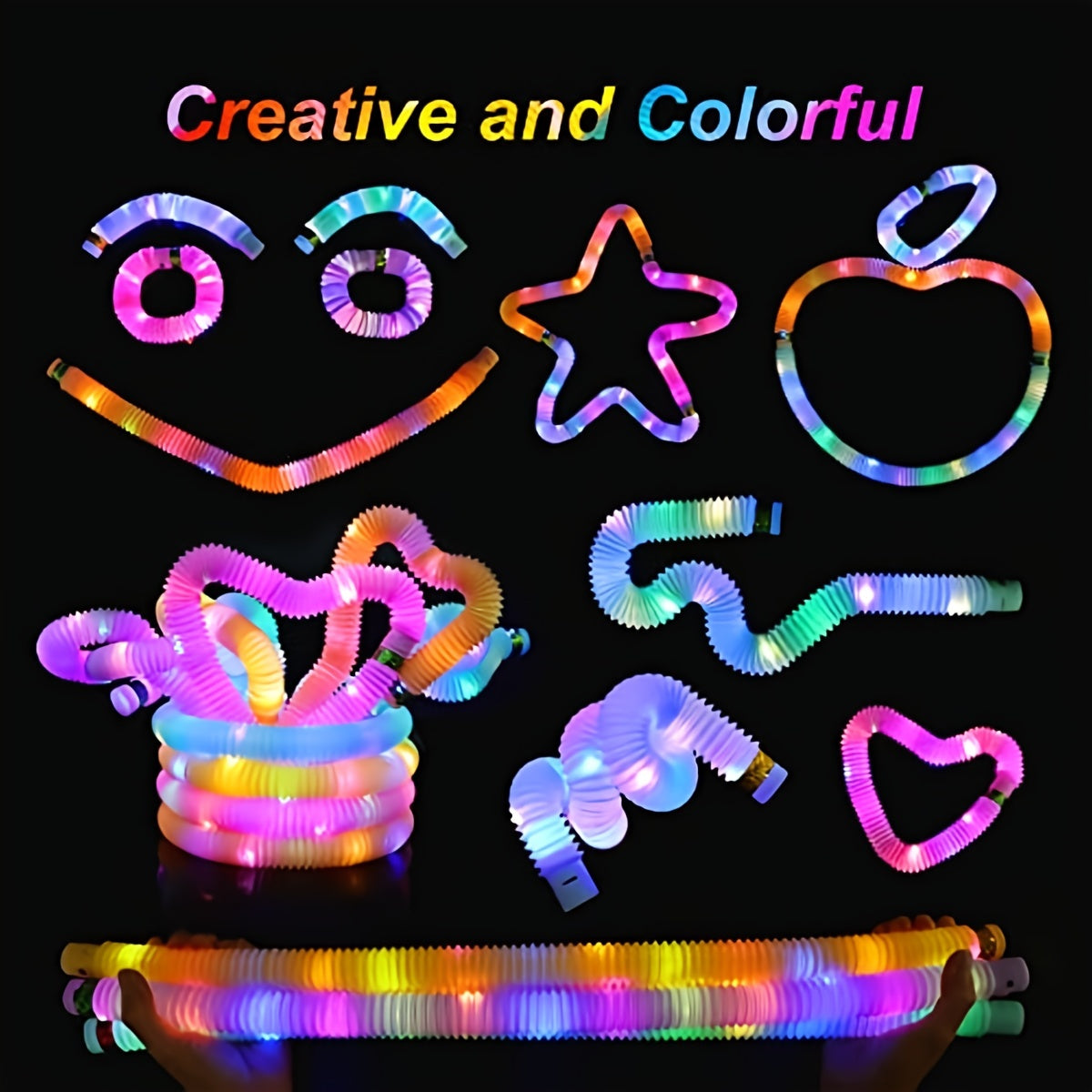 Colorful Light Up Sticks LED Glow Sticks Party Supplies Sensory Toys
