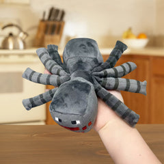 Zombie Spider Plush Toy with Red Eyes and Teeth
