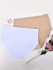 2pcs Seamless High Waist Stretchy Panties Women's Lingerie