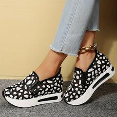 Women's Mesh Platform Slip On Sneakers Comfortable Outdoor Shoes