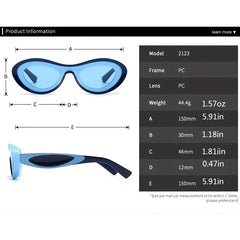 Y2K Block Sunglasses For Women Men UV400
