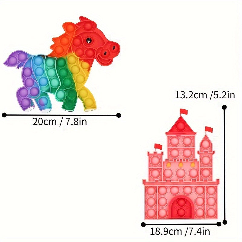 2pcs Castle And Horse Fidgets Toys Stress Relief Anxiety Relief