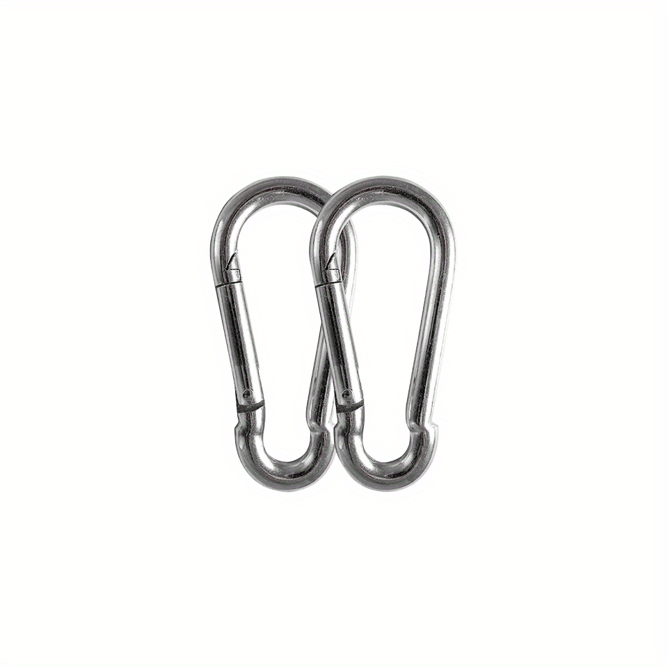 2pcs Stainless Steel Carabiner Clips for Outdoor Activities