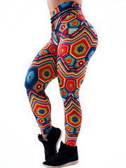 Geometric Print High Waist Sports Leggings