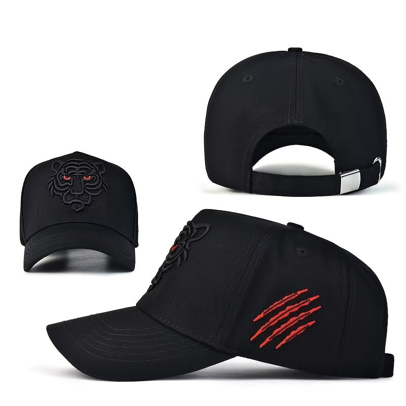 Tiger Head High Top Baseball Cap Men's Women's Plus Size Peaked Cap