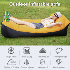 Inflatable Lounger Sofa Pillow Lightweight Waterproof Couch Camping Bed