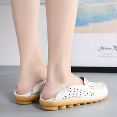 Women's Hollow Out Closed Toe Slip On Shoes