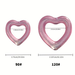 Heart Shaped Swimming Float with Sequin for Pool and Beach
