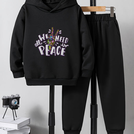 Boys Casual Hoodie & Sweatpants Set