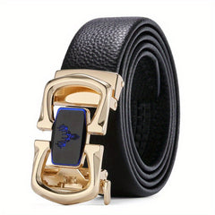 Men's Leather Belt Automatic Buckle Inner Wear Casual Pure Leather Pants