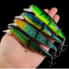 5pcs Jointed Wobbler Fishing Lures 4.33in 14.5g Perch Carp Segmented Crankba