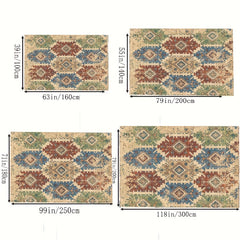 Fluffy Faux Wool Area Rug Vintage Bohemian Carpet Living Room Bedroom