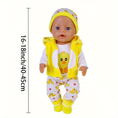 Duck Themed Outfit Set for 17-18 Inch & 43 cm Dolls