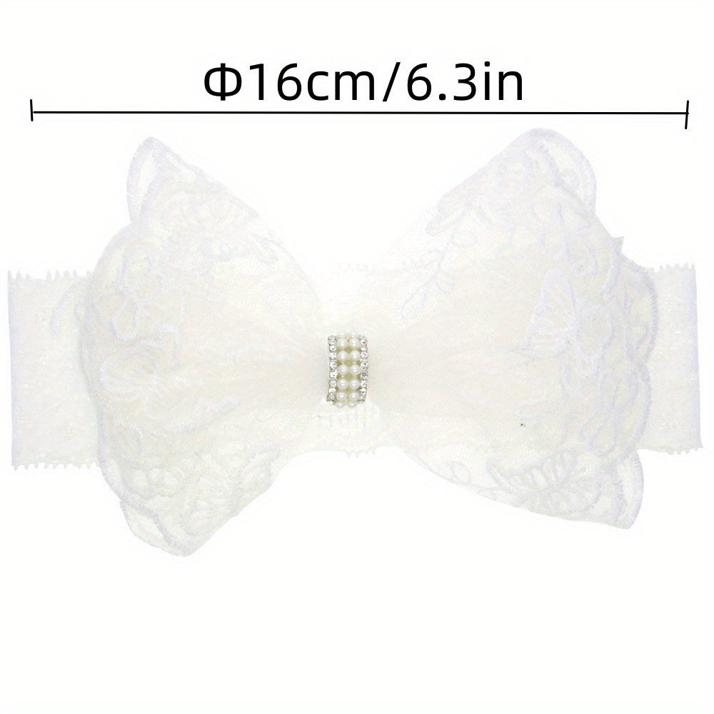 Lace Bow Headband for Newborn Girls - Cute Hair Accessory