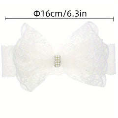Lace Bow Headband for Newborn Girls - Cute Hair Accessory
