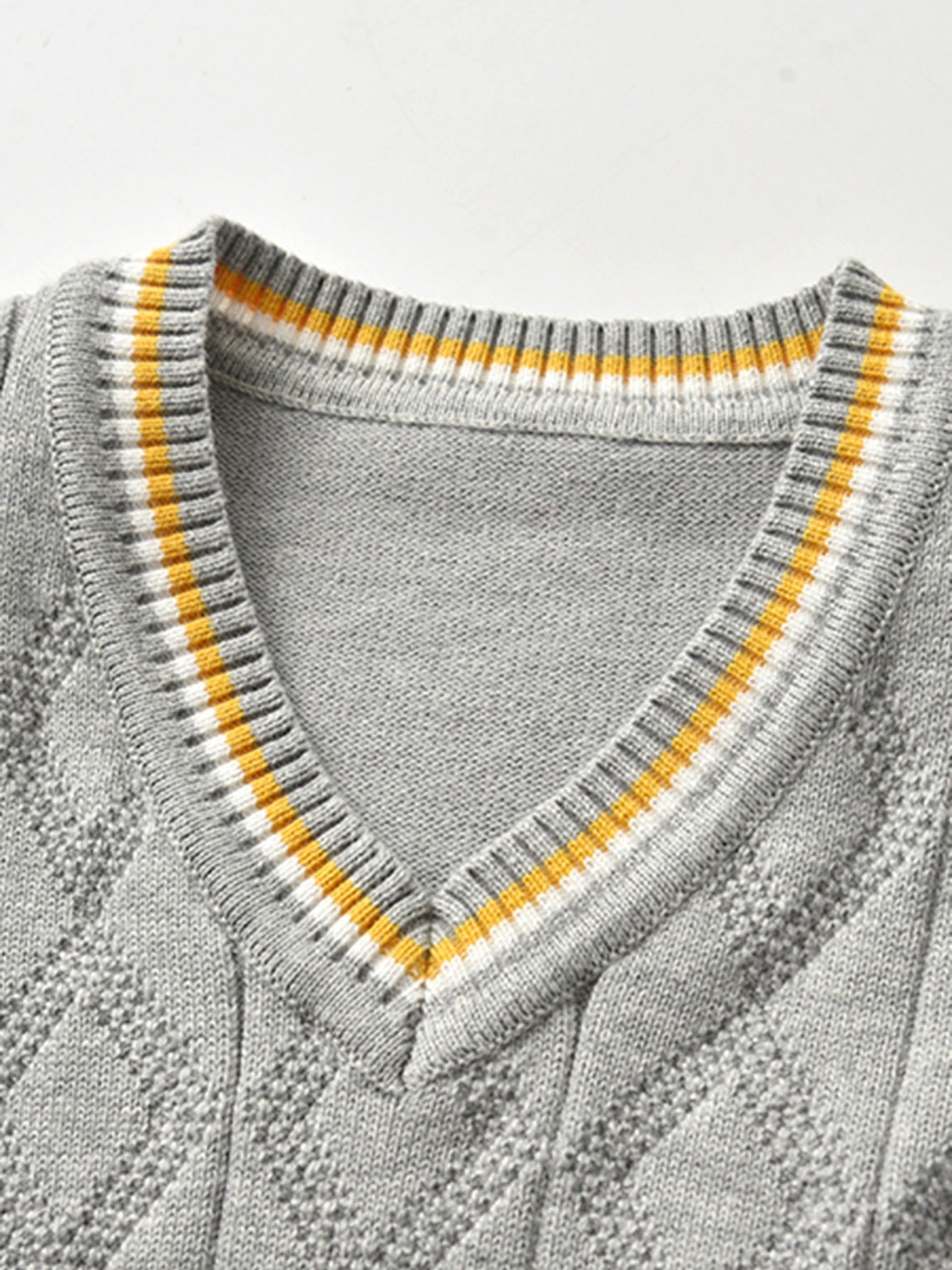 Kids College Style Sweater Vest Knitted Pullover