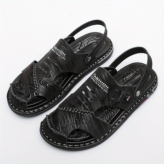 Men's Slip On Beach Sandals Solid Casual Shoes