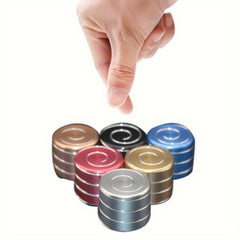 Vibrating Rotating Desk Toy Fidget Spinner Red & Golden Metallic
