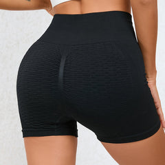 Honeycomb Yoga Sports Shorts High Waist Workout Biker Shorts