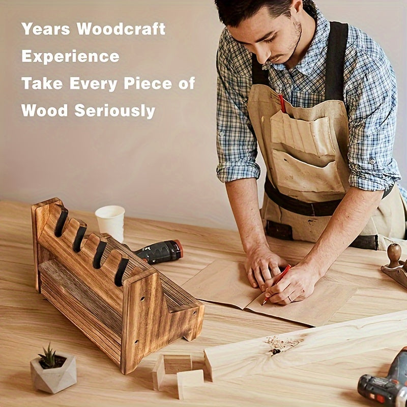 Solid Wood Rack with Drawer for Accessories Storage