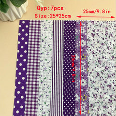 Purple Cotton Fabric For Sewing Dolls DIY Home Textile Cloth 24 89 Cm