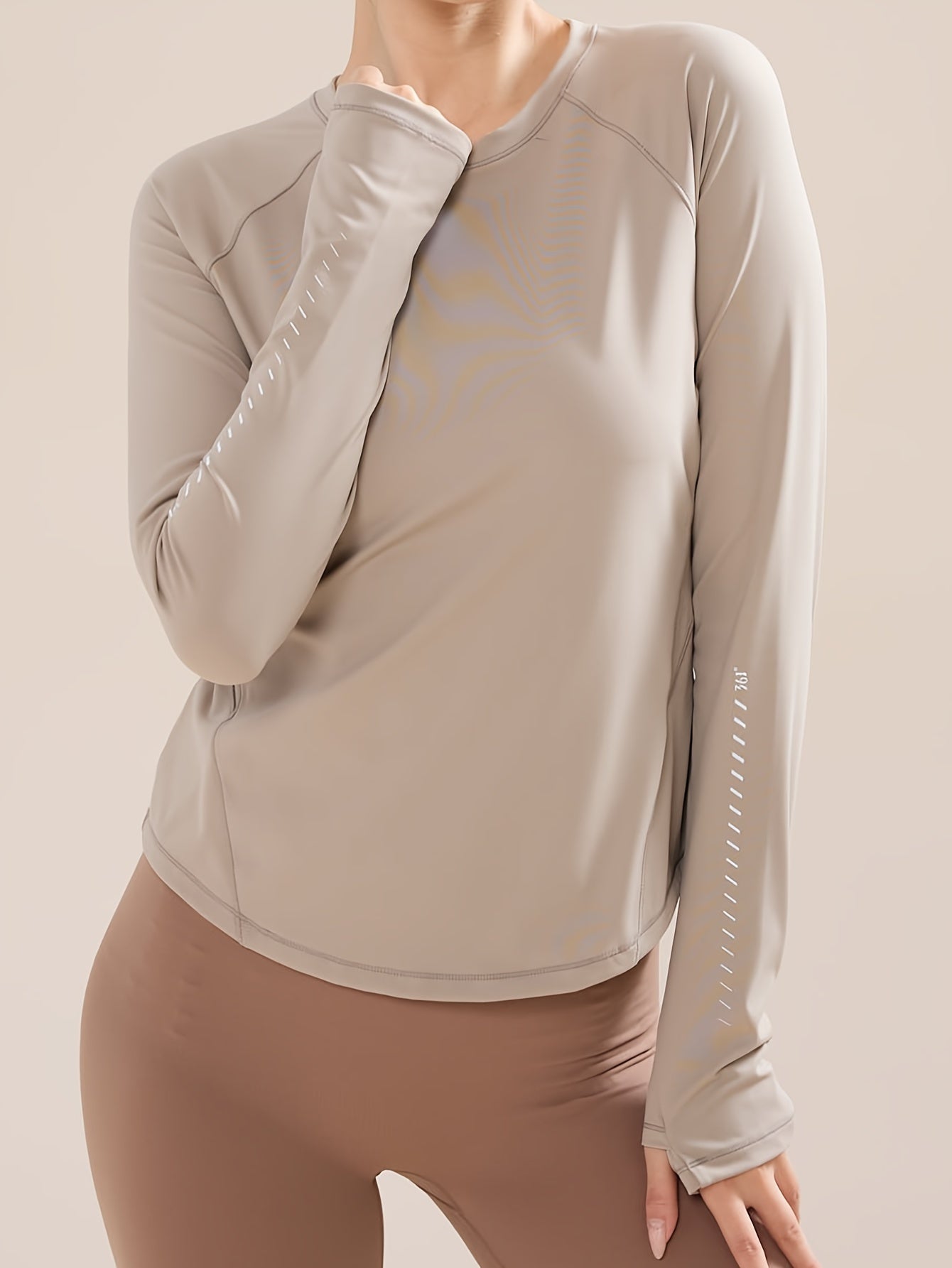 Moisture Wicking Yoga Top with Thumb Holes