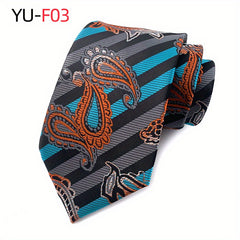 Paisley Polyester Jacquard Men's Tie - Wedding Groomsmen