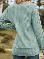 Solid Jacquard Square Neck Top