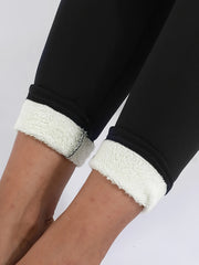 Plush Thermal Pants Comfy Slim Elastic Tights for Winter