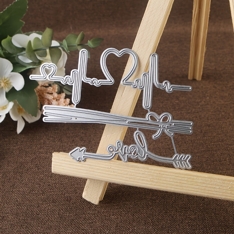 1pc Heart Cutting Dies 3D Love Letter Metal Die Cuts Happy Valentine Stencil