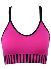 Criss Cross Back Wireless Sports Bra Yoga Fitness Padded Bra