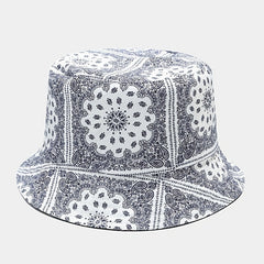Men's Printed Bucket Hat Unisex Cotton Fisherman Cap