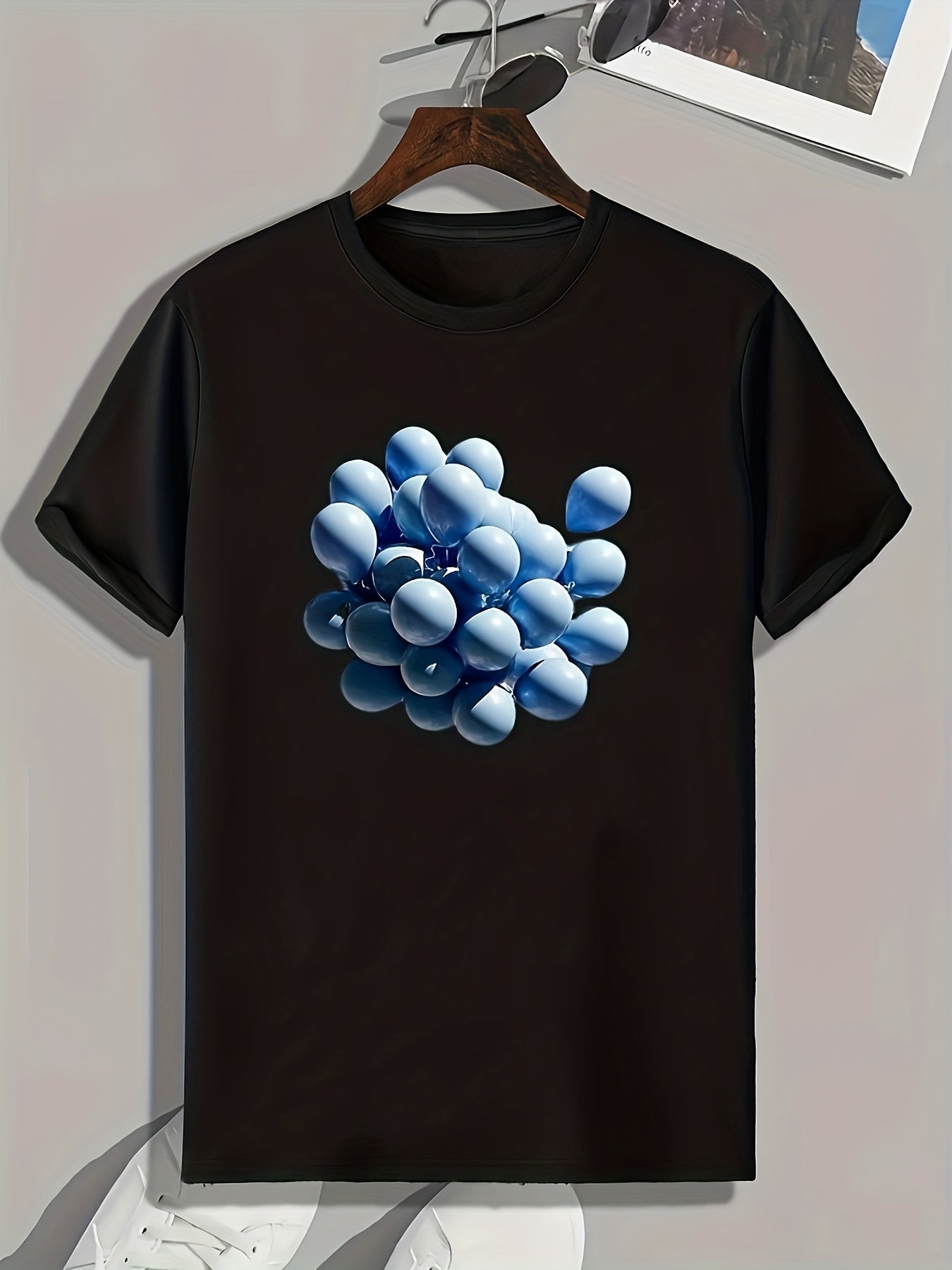 Balloon Pattern Print Men's Sports T-shirt - Outdoor Fitness Clothing