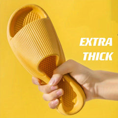 Women's Platform Pillow Slides Open Toe Non Slip Slippers