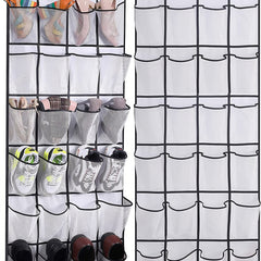 24 Grid Over Door Storage Bag Shoes Toys Bras Organizer